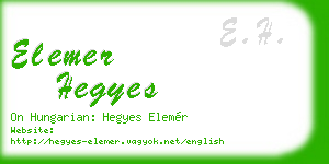 elemer hegyes business card