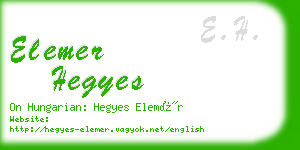 elemer hegyes business card